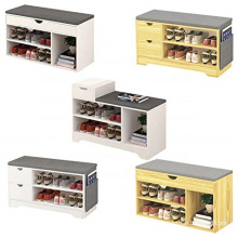 Shoes Cabinet with Drawer and Seat Cushion